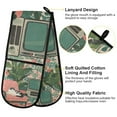 thumbnail image 2 of Yayeee Double Oven Mitt Kitchen Heat Resistant Baking 35" x7" Quilted Glove, Pink and White Cat, 2 of 6