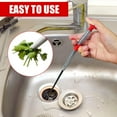 thumbnail image 2 of 61 Inch Drain Snake Hair Drain Clog Remover Tool - Sink Drain Cleaner for Toilet Sewer Shower Kitchen Bathroom Tub Clogged Drains Opener Cleaning Tool, Flexible Grabber Claw Pick Up Reacher Tool, 2 of 7