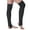 Over the Knee - Charcoal Striped, variant on Tipi Toe Women's Stirrup Yoga Socks Lightweight Knee High Leg Warmers Ideal for Yoga & Dance