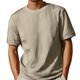 thumbnail image 1 of Camiseta informal para hombre para actividades al aire libre: diseño liso y ajustado para verano y otoño, 1 of 4