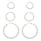 thumbnail image 1 of 3 pares de pendientes de aro grandes con forma redonda y colgante de perla circular, 1 of 6
