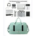 thumbnail image 4 of WIZUTIZ Gym Bag for Women with Shoes Compartment Collapsible Travel Bag Swim Weekender Lightweight Tote Bag Workout Yoga Sports Large Travel Duffle Bag Womens Large Solid Bags Lightweight Bag Green, 4 of 5