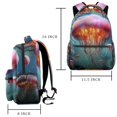 thumbnail image 2 of Lightweight Backpack Colorful Jellyfish School Bag Travel Laptop Daypack for Men Women Casual Rucksack, 2 of 6