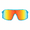 Blue (Orange Mirror), variant on Zoomie Kids UV400 Mirrored Wraparound Sport Sunglasses, Boys & Girls, Black