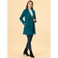 thumbnail image 3 of Abrigos de invierno raglán cruzados con solapa con muesca para mujer lago azul L, 3 of 6