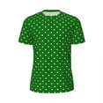 thumbnail image 4 of T Shirt For Men White Polka Dot Holiday T-Shirt Mens Polkadot Christmas Green Classic Sports Fast Dr, 4 of 7
