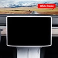thumbnail image 1 of Para Coche Protector de pantalla de silicona Cubierta del marco de la pantalla GPS para Tesla Model 3 Y (Blanco) Likrtyny Accesorios para autos y motos, 1 of 6
