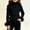 Black, variant on Girls Turtleneck Ribbed Knit Sweater Furry Cuff Long Sleeve Slim Base Layer Tops Kids ,Cotton ,Toddler
