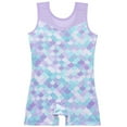 thumbnail image 3 of GYRATEDREAM Leotards for Girls Gymnastics Toddler Dance Biketards with Shorts Athletic Dance Wear Shiny One-Piece 3-10T, 3 of 4