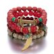 thumbnail image 2 of 5 juegos de pulsera bohemia, pulsera hecha a mano con cuentas de cristal, pulsera elástica multicapa con colgante de ancla, joyería para mujer Feliz Sencillez, 2 of 5