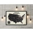 thumbnail image 6 of Baseball Stadium Map Poster Vintage Edition 24x16 inches, 6 of 6