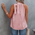 thumbnail image 4 of Wycnly Womens Tank Tops Lightweight Loose Flowy Swing off Shoulder Vest Tops Summer Fashion Leopard Print Halter Sleeveless Shirts Blouse Pink XXL, 4 of 7