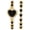Black, variant on Women's Birthstone Heart Teardrop Bracelet Watch Set: Rhinestone Dial Wistwatch - Christmas Gift