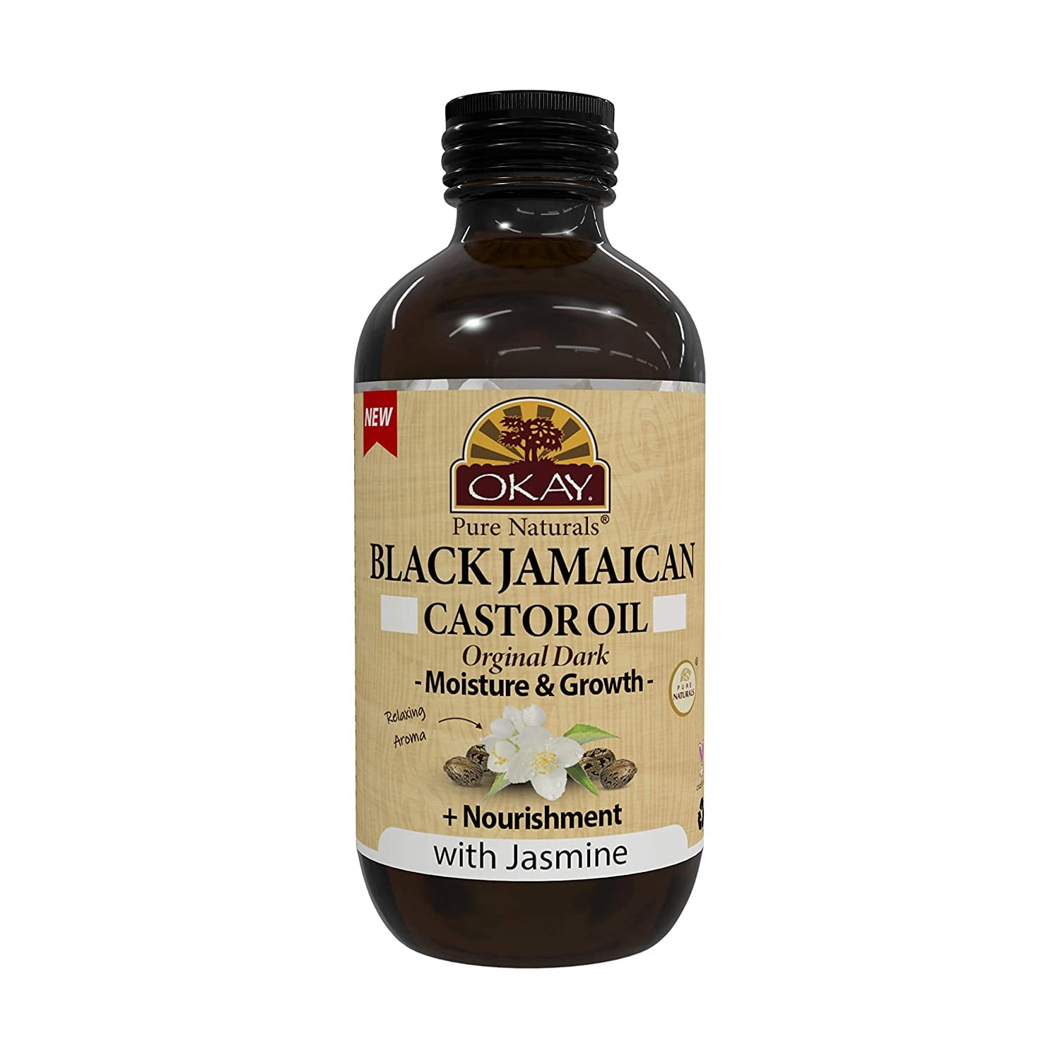 OKAY Black Jamaican Castor Oil Dark Jasmine 4 Oz,Pack of 12 - Walmart.com