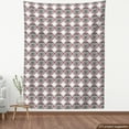 thumbnail image 4 of Ambesonne Ethnic Fabric by the Yard Upholstery, Aztec and Mayan Vibes Faces, 2 Yards, Charcoal Grey and Burgundy, 4 of 5