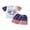 White, variant on BemeyourBBs Toddler Baby Boys Girls 4th of July Outfit Patriotic Independence Day Baby Summer Clothes Short Sleeve American Bro Letter Sunglasses Print T Shirt Tops Stars Stripe Shorts Set