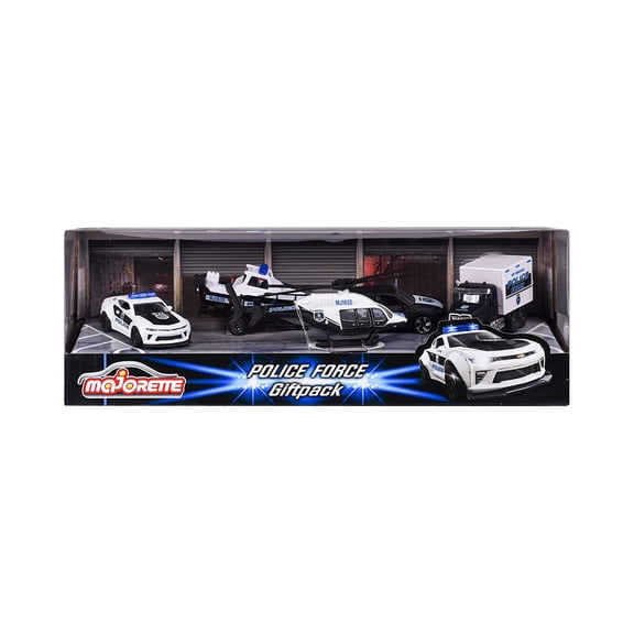 Giftpack de Autos Majorette 212053188 Multicolor Edición Police Force con 4 Vehículos