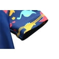 thumbnail image 4 of Kid Boys Chic Dinosuar Printed One-Piece Rash Guard with Sun Hat 2pcs Swimsuit Pool Swimwear Beach Bathing Suit(Red Dinosuar, 7), 4 of 4