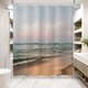 thumbnail image 2 of Cortina de ducha con diseño de playa y océano, para decoración de baño, tela de poliéster impermeable, 72 x 72 pulgadas, con 12 ganchos, 2 of 4