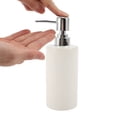 thumbnail image 3 of Unique Bargains 1 Pc Simple Cylindrical Soap Pump Dispenser for Bathroom Hotel 300ml White, 3 of 6