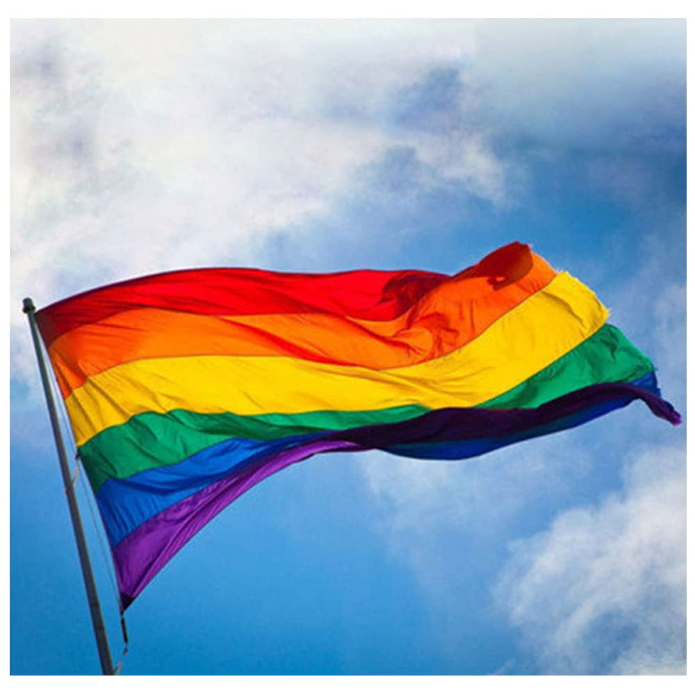 150*90cm Rainbow Pride Flag Banner LGBTQ Gay Lesbian Love Equal 