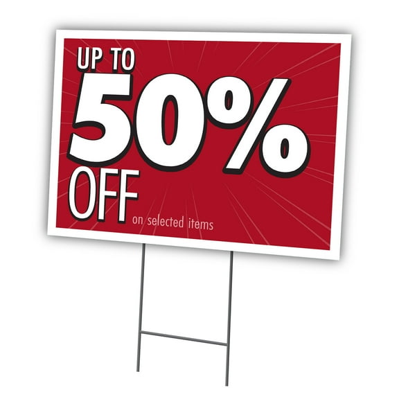 50% Off 12" X 16" Yard Sign & Stake | Advertise Your Business | Stake Included Image On Front Only | Made in The USA