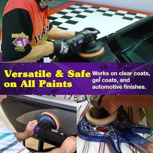Wizards 9-Piece Car Buffer & Polisher Kit – 21mm HD Dual Action Orbital Polisher with Pads, Compounds & Scratch Remover – Professional Car Detailing Kit