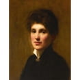 thumbnail image 3 of Solomon Joseph Solomon 19x24 Black Modern Framed Museum Art Print Titled - Portrait of Henrietta Lowy Solomon, the Artist's Sister, 3 of 5