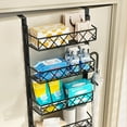 thumbnail image 3 of SIDIANBAN Door Pantry Organizer Rack, 6-tier Adjustable Pantry Organization, Heavy-duty Metal Door Spice Rack for Kitchen （black）, 3 of 7