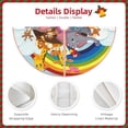 thumbnail image 4 of KLL Rainbow Animals on Noah's Ark Christmas Tree Skirt 36" ,Party Decorations Farmhouse for Christmas Decorations Holiday Party, 4 of 6