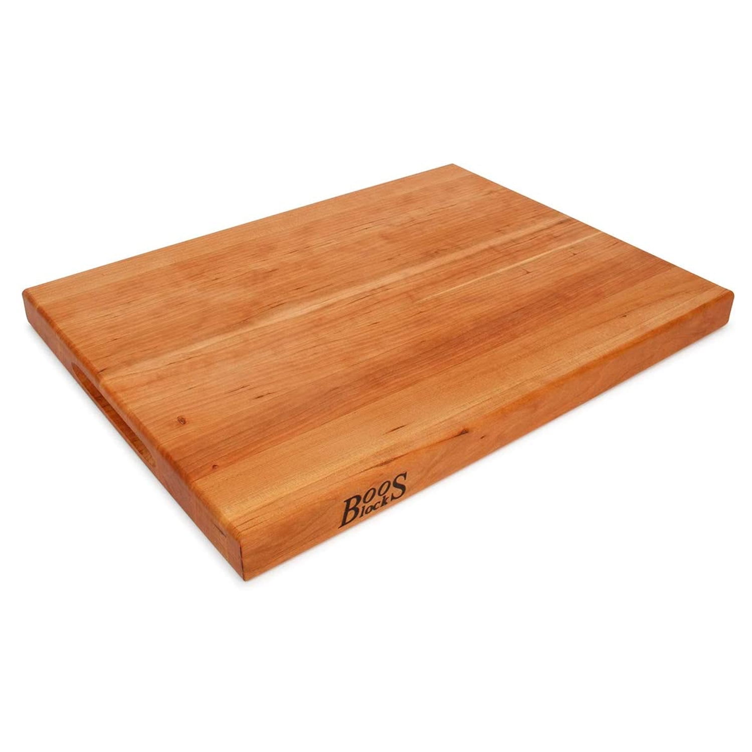John Boos Reversible 20 x 15" Cutting Board Block With Handles, Cherry