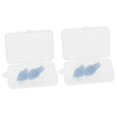 thumbnail image 2 of pitrice 2 Pairs Reusable Silicone Earplugs for Airplane Travel Sleep Silence Blue, 2 of 9