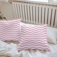 thumbnail image 4 of Abstract Waves Outdoor Pillow Covers Set of 2 Stripes Pink Water Ripple Waterproof Throw Pillow Case Decorative Square Cushion Cover for Patio Couch Garden Balcony, 26"x26", 4 of 9