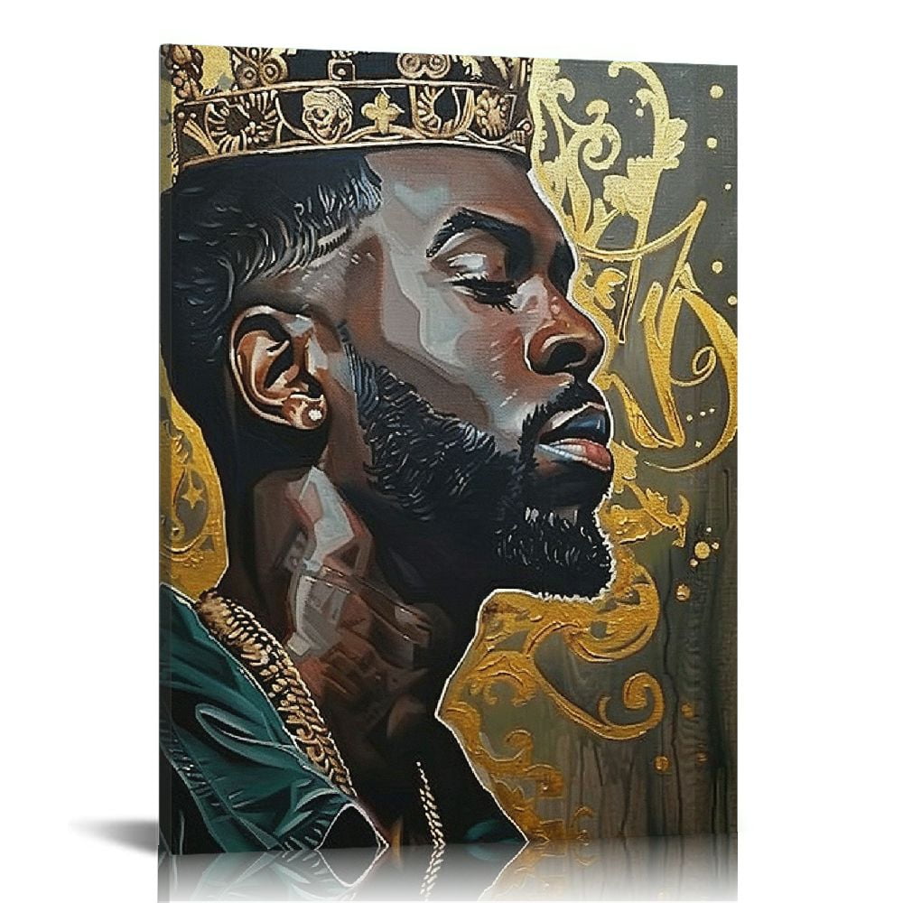 COMIO Black Jazz Canvas Wall Art Modern African American Saxophone