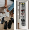 thumbnail image 6 of Over The Door Shoe Organizer, 14 Large Mesh Pockets Hanging Shoe Rack for Closet Organizers and Storage, 2-pack (black), 6 of 7