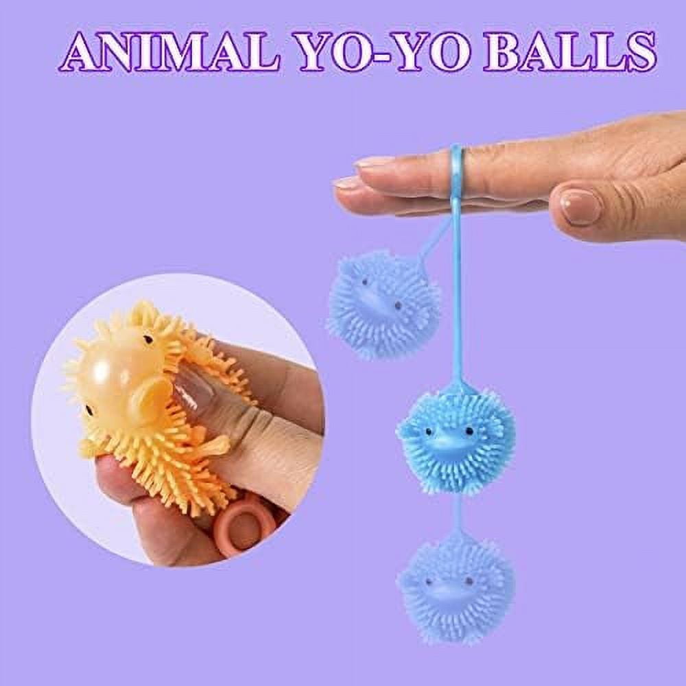 Bulk Toys - Yoyos for Kids - 100 Pcs Animal Yoyo Balls for Party Favors - Easter Egg Fillers - Goodie Bag Supplies and Pinata Stuffers - Prizes for Kids Classroom - Vending Machine Toys (100)