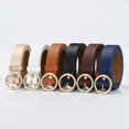 thumbnail image 3 of Ceinture Femme Classique Mode Unie en Cuir Souple Large Ceinture, 3 of 5