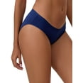 thumbnail image 4 of INSPIRE CHIC 3 Layers Leak Proof Briefs for Women's Cotton Mid-Waisted Elastic Waistband Underwear L Dark Blue, 4 of 4