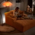 thumbnail image 4 of Oversized Chaise Lounge Chair Indoor, Corduroy Upholstered Modern Sofa Couch,No Assembly Required,Comfy Sleeper Sofa for Living Room,Office&nbsp;, 4 of 6