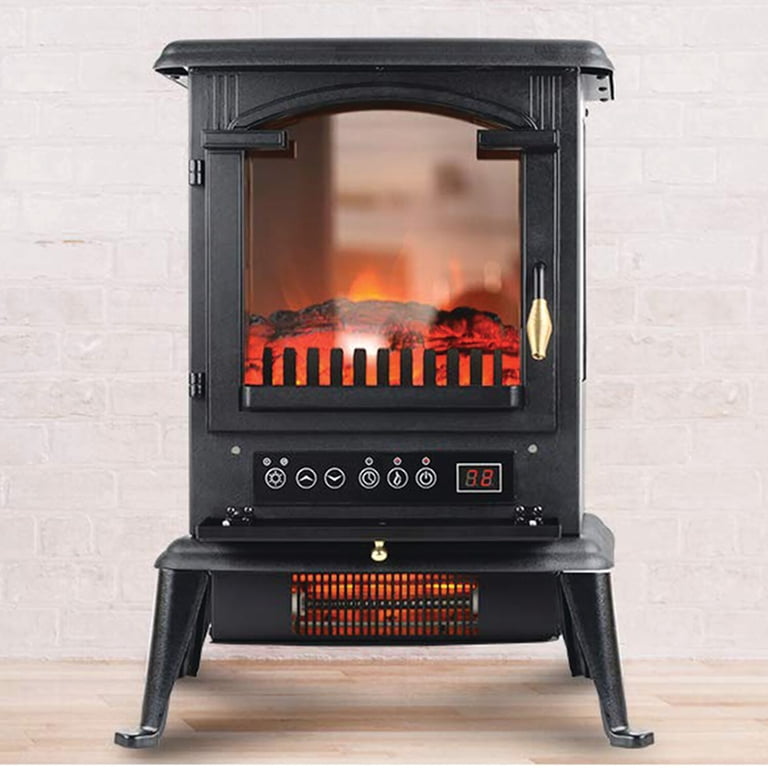 Lifesmart 1500W Infrared Quartz Stove Heater with 3-Sided View | Realistic  Flame With or Without Heat | Remote | Timer | Digital Thermostat | Heating  for Living Room, Bedroom, Basement | HT1109 - Walmart.com