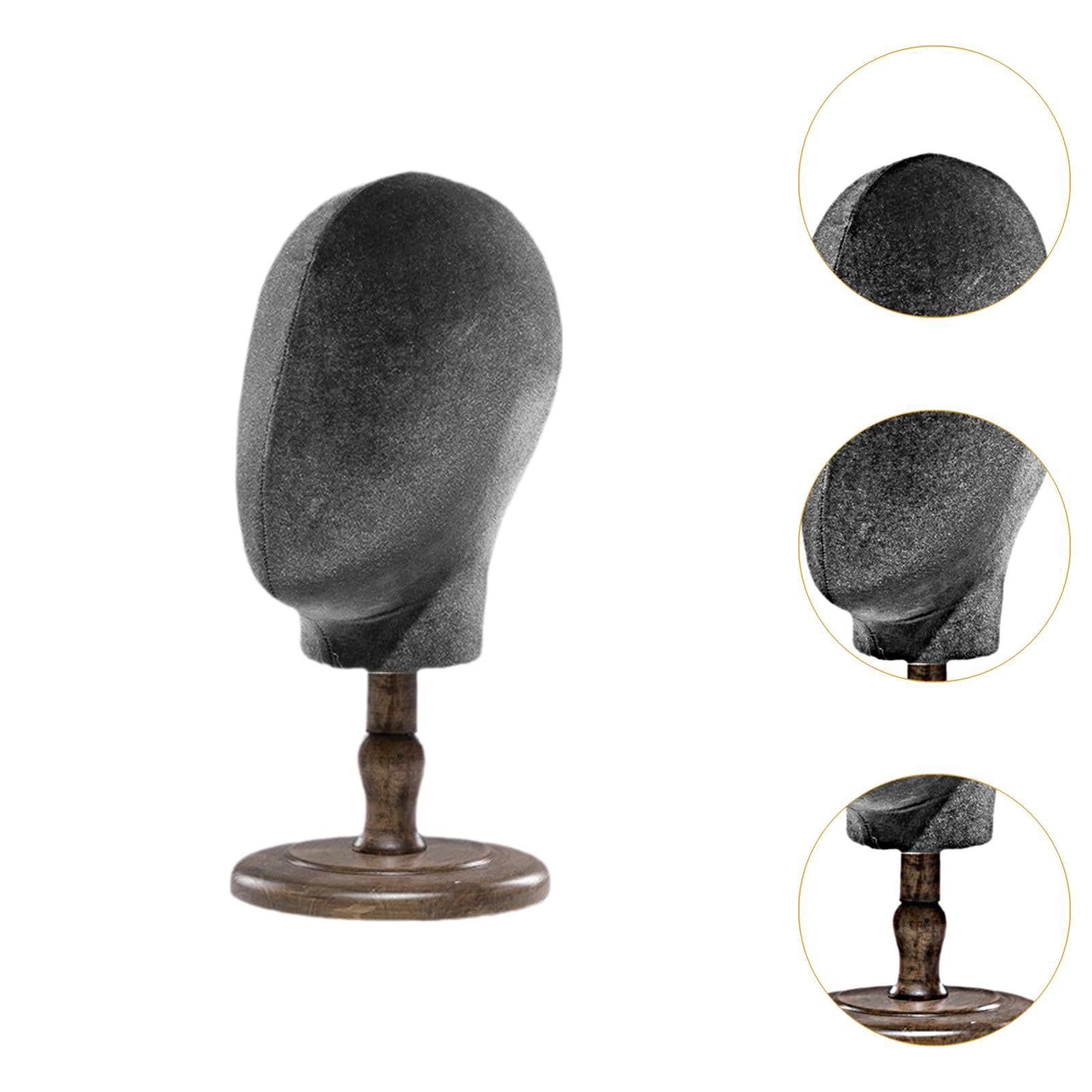 Serenable Mannequin Head Display Model Head Stable with Base Hairpiece Styling Hat Rack Manikin Head Model for Home Hairpieces Hats Brown