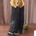 thumbnail image 4 of VEKDONE Women Wide Leg Pants Fashion Color Block Patchwork Palazzo Pants Summer Casual Elastic Waist Loose Fit Travel Trousers with Pockets Black XXXL, 4 of 6