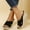 Black, variant on Womens Wedge Sandals Summer Fashion High-heeled Platform Muffin Bottom Rope Wedge Slippers Gifts for Women