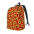thumbnail image 1 of Balery Sunflowers On Red Mochila Clásica Impresa Básica para Viaje, Mochila Escolar Resistente al Agua, Mochila de Lona con Correas Ajustables-Small, 1 of 5