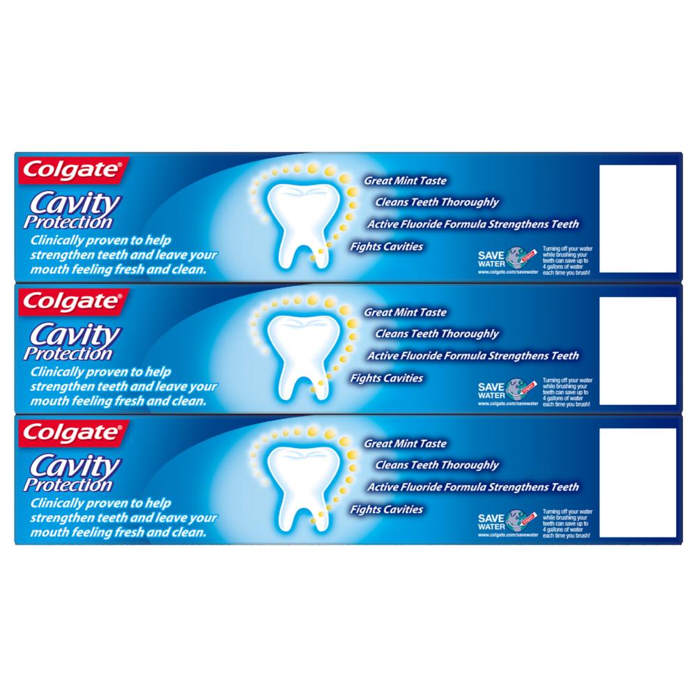 Colgate Cavity Protection Toothpaste, Great Regular Flavor, 6 Oz, 3 Pack - image 7 of 9