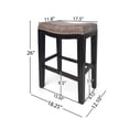 thumbnail image 6 of Benjara Feine Counter Stool Set of 2- Nailhead Trim- Taupe Gray Faux Leather, 6 of 6