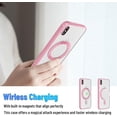 thumbnail image 4 of Magnetic for iPhone X/iPhone Xs Case,Electroplated Clear Slim iPhone X/iPhone Xs Phone Case with Camera Protection,Shockproof iPhone X/iPhone Xs Case Compatible with MagSafe, Pink Edge, 4 of 14