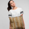 thumbnail image 4 of Plutus Brown Gold Chinchilla Animal Faux Fur Luxury Throw Pillow - Double sided 20" x 36" King, 4 of 5