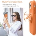 thumbnail image 2 of for iPhone 11 Pro Silicone Case with Kickstand | Anti-Scratch | Soft Microfiber Lining Full-Body Shockproof Protective Case for iPhone 11 Pro 5.8inch - Bright Orange, 2 of 14