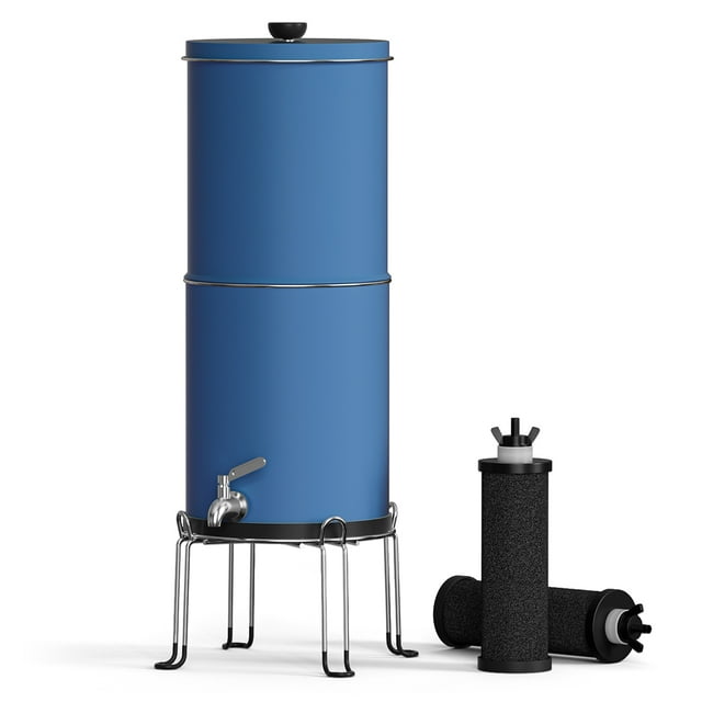 Système de Filtration d'Eau à Gravité de 2,25 Gallons en Acier Inoxydable pour Comptoir